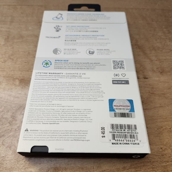 Speck Presidio 2 Grip for Samsung Galaxy S23 Ultra 5G- Black - Picture 2 of 8